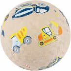 Sigikid 43523 - Ball Baufahrzeuge, beige, Naturkautschukball, 12 cm