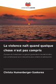 La violence naît quand quelque chose n'est pas compris La violence naît quand quelque chose n'est pas compris
