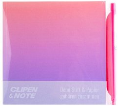 Cover CLIPEN & Note Set (Violet Shine / Salmon Pink) Gelschreiber + Notizbuch