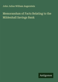 Cover Memorandum of Facts Relating to the Mildenhall Savings Bank