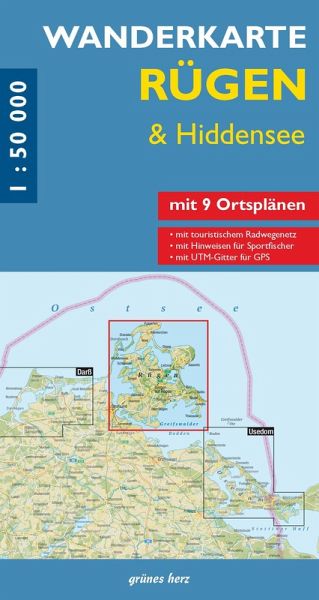 Wanderkarte Rügen & Hiddensee Wanderkarte Rügen & Hiddensee