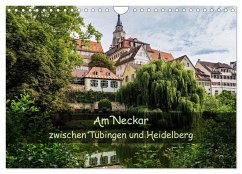 Am Neckar zwischen Tübingen und Heidelberg (Wandkalender 2026 DIN A4 quer), CALVENDO Monatskalender