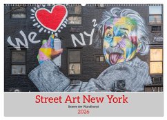 Cover Street Art New York - Ikonen der Wandkunst (Wandkalender 2026 DIN A2 quer), CALVENDO Monatskalender
