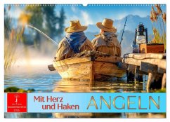 Angeln mit Herz und Haken (Wandkalender 2026 DIN A2 quer), CALVENDO Monatskalender
