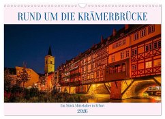 Cover Rund um die Krämerbrücke - Ein Stück Mittelalter in Erfurt (Wandkalender 2026 DIN A3 quer), CALVENDO Monatskalender
