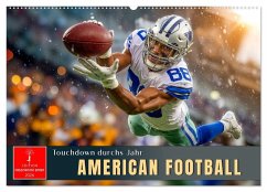 American Football - Touchdown durchs Jahr (Wandkalender 2026 DIN A2 quer), CALVENDO Monatskalender