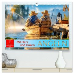Angeln mit Herz und Haken (hochwertiger Premium Wandkalender 2026 DIN A2 quer), Kunstdruck in Hochglanz Angeln mit Herz und Haken (hochwertiger Premium Wandkalender 2026 DIN A2 quer), Kunstdruck in Hochglanz