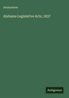 Cover Alabama Legislative Acts, 1837