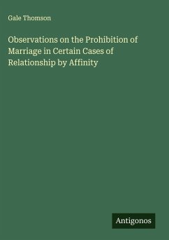 Cover Observations on the Prohibition of Marriage in Certain Cases of Relationship by Affinity