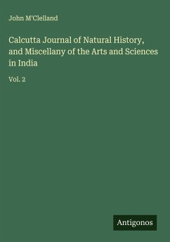 Cover Calcutta Journal of Natural History, and Miscellany of the Arts and Sciences in India