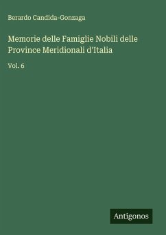 Cover Memorie delle Famiglie Nobili delle Province Meridionali d'Italia