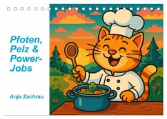 Pfoten, Pelz & Power-Jobs (Tischkalender 2026 DIN A5 quer), CALVENDO Monatskalender Cover Pfoten, Pelz & Power-Jobs (Tischkalender 2026 DIN A5 quer), CALVENDO Monatskalender