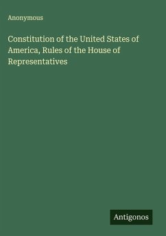 Cover Constitution of the United States of America, Rules of the House of Representatives