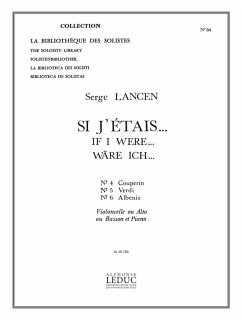 Cover Si j'étais no.4-6 pour violoncelle (alto/basson) et piano