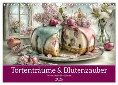 Tortenträume & Blütenzauber (Wandkalender 2026 DIN A4 quer), CALVENDO Monatskalender Tortenträume & Blütenzauber (Wandkalender 2026 DIN A4 quer), CALVENDO Monatskalender