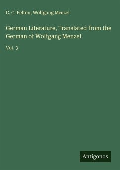 Cover German Literature, Translated from the German of Wolfgang Menzel