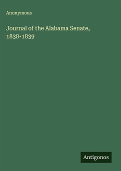 Cover Journal of the Alabama Senate, 1838-1839