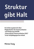 Struktur gibt Halt - Ein Erfahrungsbericht über Möglichkeiten der Kommunikation und Förderung mithilfe "Unterstützter Kommunikation (UK)" in der heilpädagogischen Arbeit Struktur gibt Halt - Ein Erfahrungsbericht über Möglichkeiten der Kommunikation und Förderung mithilfe "Unterstützter Kommunikation (UK)" in der heilpädagogischen Arbeit