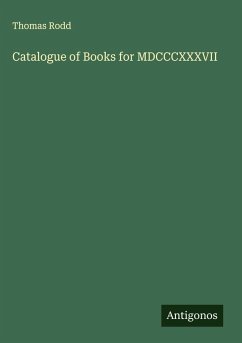 Cover Catalogue of Books for MDCCCXXXVII
