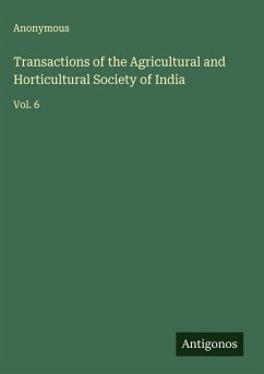 Transactions of the Agricultural and Horticultural Society of India Cover Transactions of the Agricultural and Horticultural Society of India