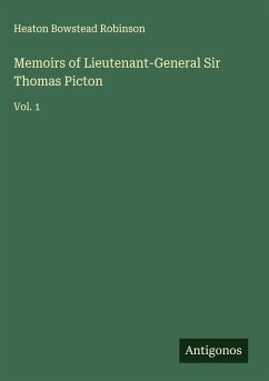 Cover Memoirs of Lieutenant-General Sir Thomas Picton