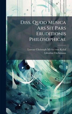 Cover Diss. Quod Musica Ars Sit Pars Eruditionis Philosophicae
