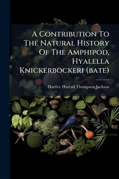 Cover A Contribution To The Natural History Of The Amphipod, Hyalella Knickerbockeri (bate)