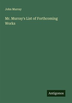 Cover Mr. Murray's List of Forthcoming Works