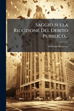 Cover Saggio Sulla Riduzione Del Debito Pubblico...