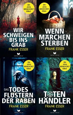 Cover Jana-Brinkhorst-Krimi-Sammelband: Wir schweigen bis ins Grab, Wenn Märchen sterben, Das Todesflüstern der Raben, Totenhändler (eBook, ePUB)