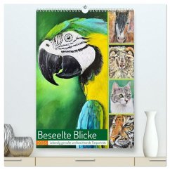 Cover Beseelte Blicke - Lebendig gemalte und berührende Tierporträts (hochwertiger Premium Wandkalender 2026 DIN A2 hoch), Kunstdruck in Hochglanz