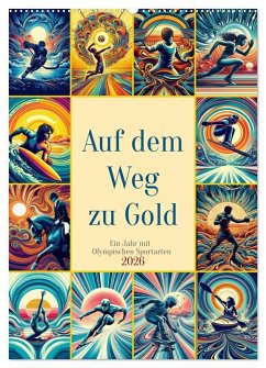 Cover Auf dem Weg zu Gold - Ein Jahr mit Olympischen Sportarten (Wandkalender 2026 DIN A2 hoch), CALVENDO Monatskalender