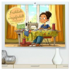 Cover Fröhlich eingefädelt (hochwertiger Premium Wandkalender 2026 DIN A2 quer), Kunstdruck in Hochglanz