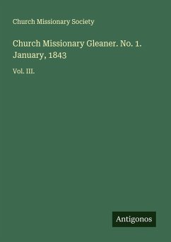 Cover Church Missionary Gleaner. No. 1. January, 1843