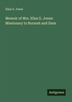 Cover Memoir of Mrs. Eliza G. Jones: Missionary to Burmah and Siam