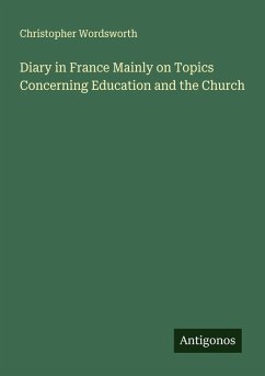 Cover Diary in France Mainly on Topics Concerning Education and the Church