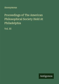 Cover Proceedings of The American Philosophical Society Held At Philadelphia