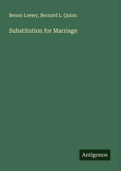 Substitution for Marriage Substitution for Marriage
