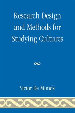 Cover Research Design and Methods for Studying Cultures (eBook, PDF)
