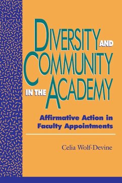 Diversity and Community in the Academy (eBook, PDF) - Wolf-Devine, Celia