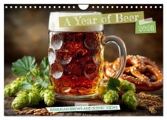 A Year of Beer - Bavarian Brews and Scenic Views (Wall Calendar 2026 DIN A4 landscape), CALVENDO 12 Month Wall Calendar