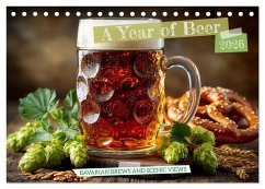 A Year of Beer - Bavarian Brews and Scenic Views (Desk Calendar 2026 DIN A5 landscape), CALVENDO 12 Month DeskCalendar