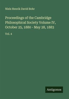 Cover Proceedings of the Cambridge Philosophical Society Volume IV, October 25, 1880 - May 28, 1883