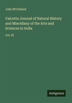 Cover Calcutta Journal of Natural History and Miscellany of the Arts and Sciences in India