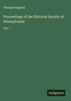 Cover Proceedings of the Historial Society of Pennsylvania