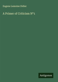 Cover A Primer of Criticism N°1