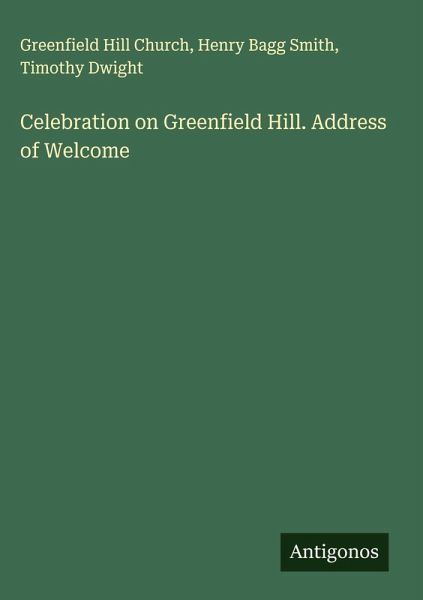 Celebration on Greenfield Hill. Address of Welcome