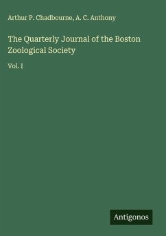 Cover The Quarterly Journal of the Boston Zoological Society
