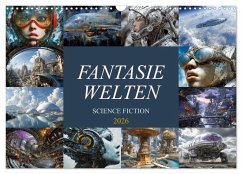 Cover Fantasie Welten - Science Fiction (Wandkalender 2026 DIN A3 quer), CALVENDO Monatskalender