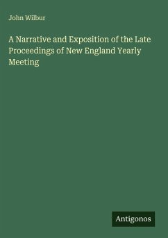 Cover A Narrative and Exposition of the Late Proceedings of New England Yearly Meeting